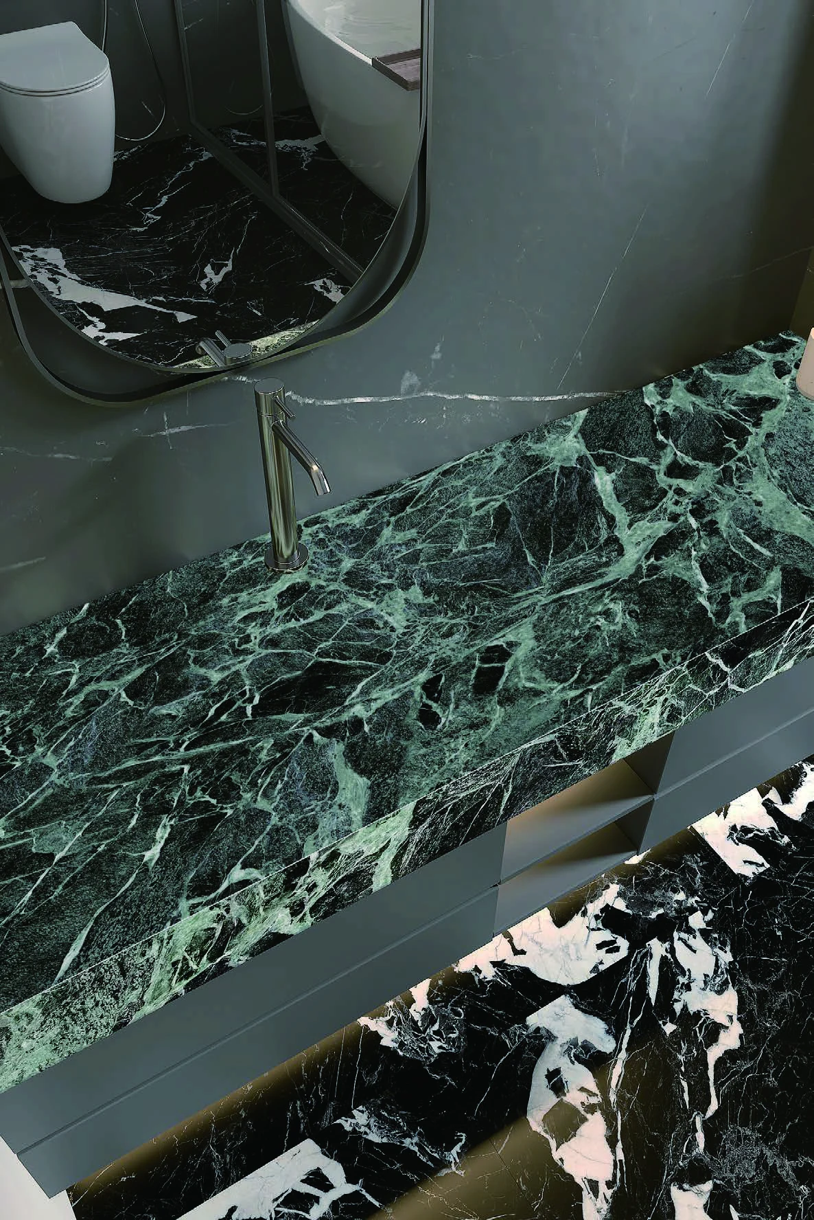 Dragon Green 12T porcelain tile installation example