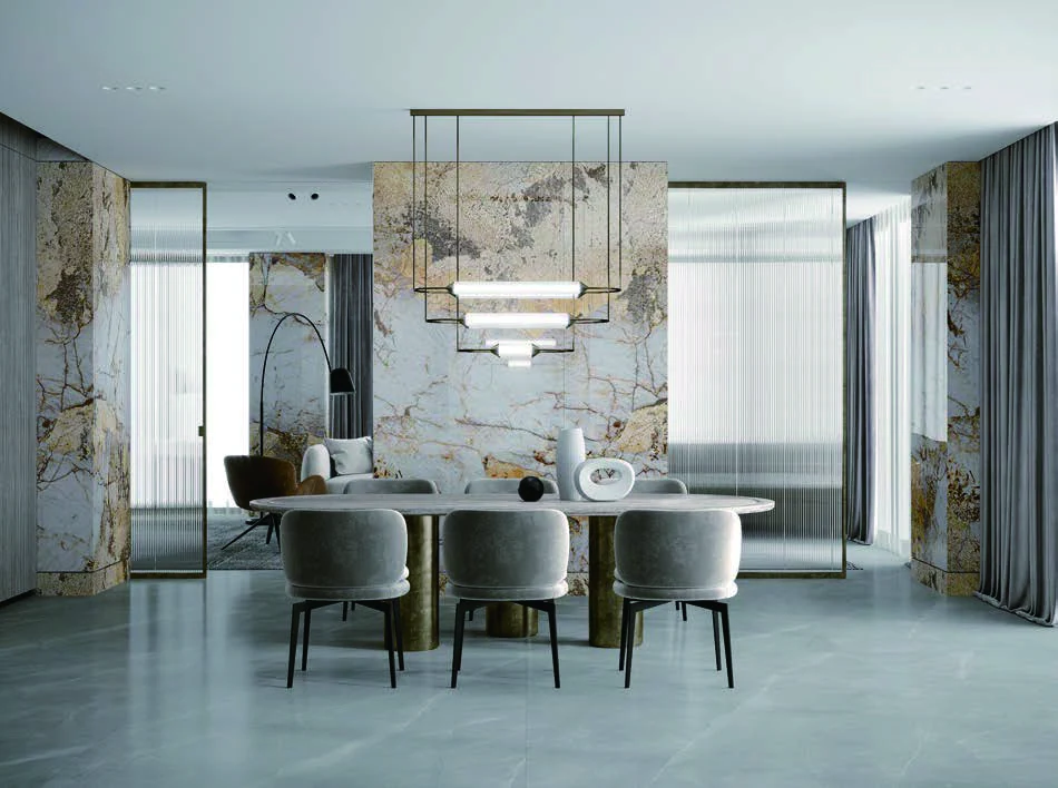 Patagonia P 6T porcelain tile installation example