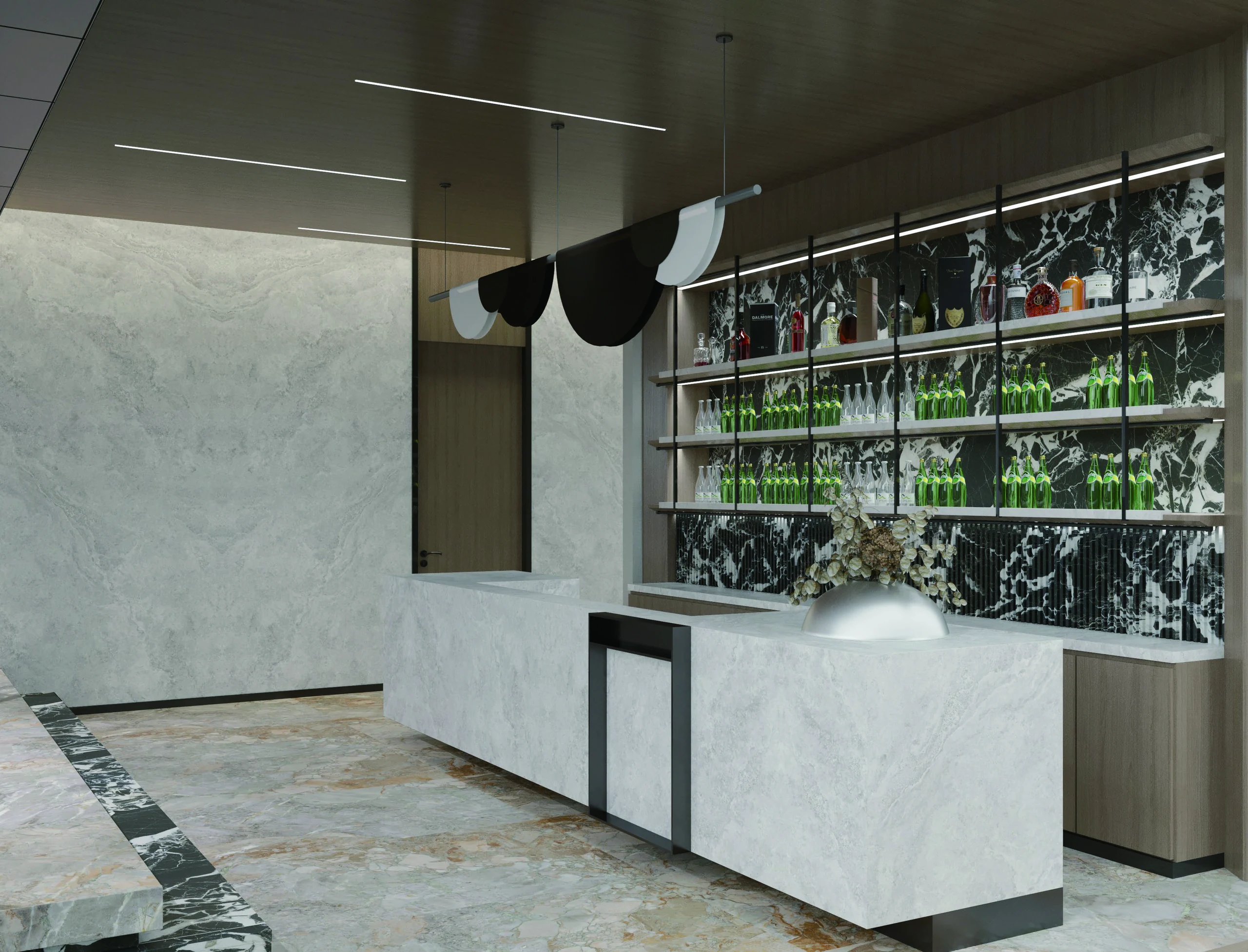 Phantom White 12T porcelain tile installation example