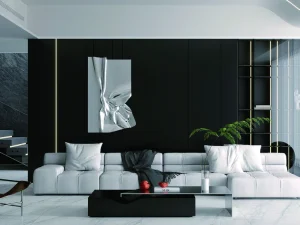 Pure Black 12T porcelain tile installation example